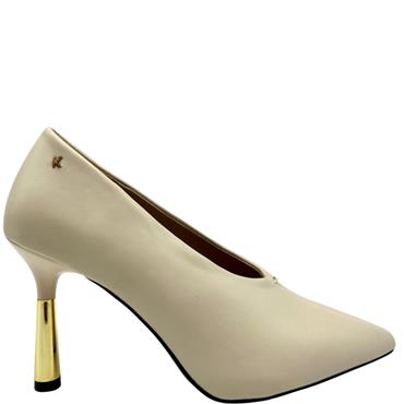 KATE APPLEBY WOMENS POINT TOE COURT SHOE - ALMOND