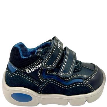 GEOX BOYS 2 VELCRO STRAP TRAINER - NAVY BLUE