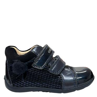 GEOX GIRLS 2 VELCRO STRAP ANKLE BOOT - DARK NAVY