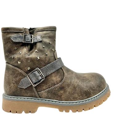 HAPPYBEE GIRLS 2STRAP ANKLE BT - DARK GREY