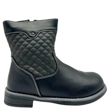 HAPPY BEE GIRLS PADDED ZIP BOOT - BLACK
