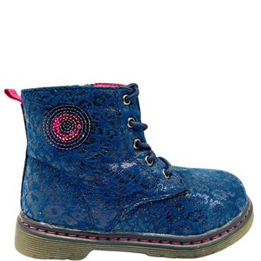 HAPPY BEE GIRLS DOC TIE ZIP ANKLE BT - NAVY