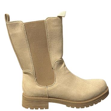 TOPWAY WOMENS GUSSET ZIP BOOT - BEIGE