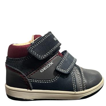 GEOX BOYS 2 VELCRO STRAP ANKLE BOOT - NAVY GREY
