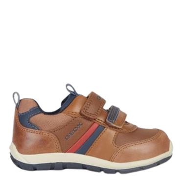 GEOX BOYS 2 VELCRO STRAP SHOE - TAN NAVY