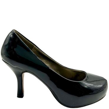 BARINO MED HEEL SQUARE TOE COU - BLACK PATENT