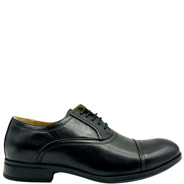 STEPTRONIC TOE CAP TIE SHOE - BLACK