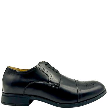 STEPTRONIC TIE TOE CAP SHOE - BLACK