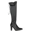 MILLIE LDS STRETCH ZIP HIGH LEG BOOT - BLACK