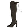 MILLIE LDS STRETCH ZIP HIGH LEG BOOT - BLACK