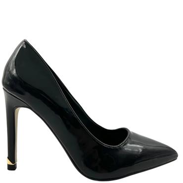 MILLIE LDS HIGH HEEL COURT SHOE - BLACK PATENT