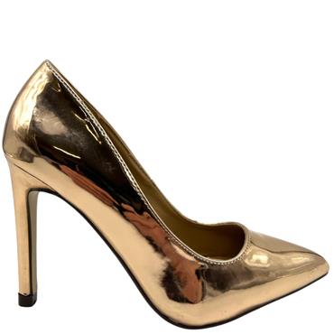 MILLIE LDS HIGH HEEL COURT SHOE - ROSE PATENT