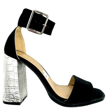MILLIE P/FORM COLLAR STRAP SANDAL - BLACK
