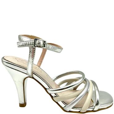 KATE APPLEBY WOMENS ANKLE STRAP SANDAL - SILVER