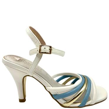 KATE APPLEBY WOMENS ANKLE STRAP SANDAL - SKY