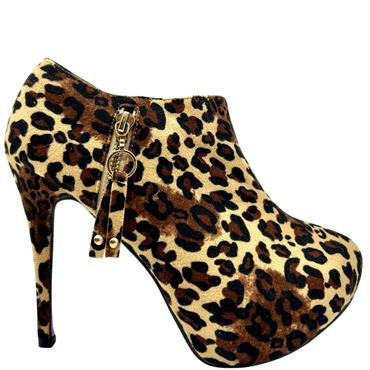 SUSST ZIP PLATFORM ANKLE BT - LEOPARD SUEDE