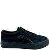 REDZ WOMENS CANVAS LACE TRAINER - BLACK