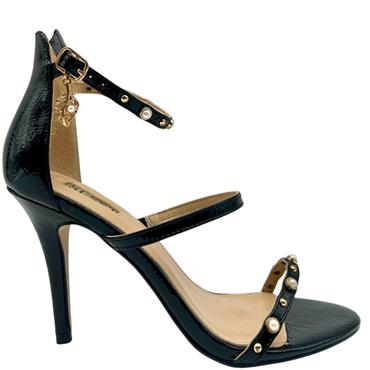 SUSST LDS HIGH HEEL IN PEARL STRAP SDL - BLACK