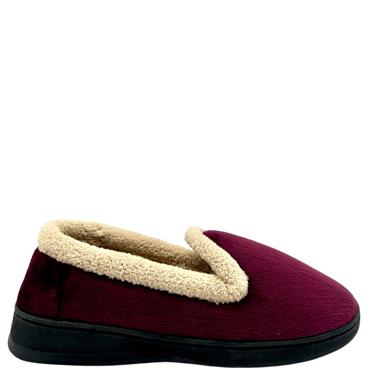 JO & JOE WOMENS FULL SLIPPER - BURGUNDY