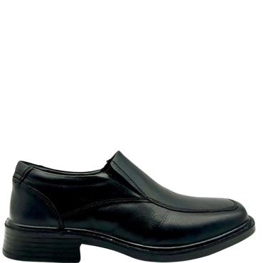 CATESBY WIDE FIT SLIP ON SHOE - BLACK LEATHER