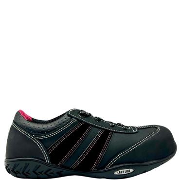 SAFETY JOGGER LDS TIE SHOE - BLACK