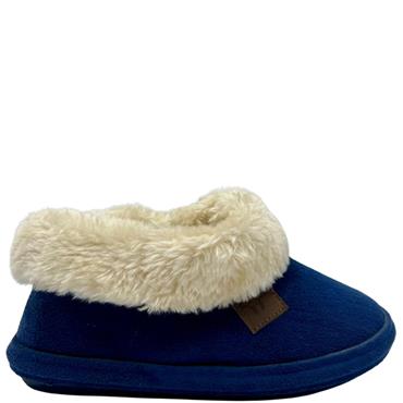 JO & JOE WOMENS BOOT SLIPPER - DARK BLUE