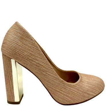 SUSST LDS GOLD TRIM COURT SHOE - ROSE GOLD