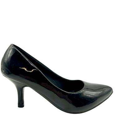 REBEL HEART MED HEEL COURT SHO - BLACK
