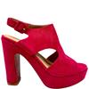 FESTISSIMO WOMENS PLATFORM STRAP SANDAL - FUCHSIA SUEDE