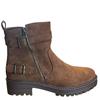 JET 7 WOMENS FUR LINED ZIP ANKLE BOOT - CAMEL
