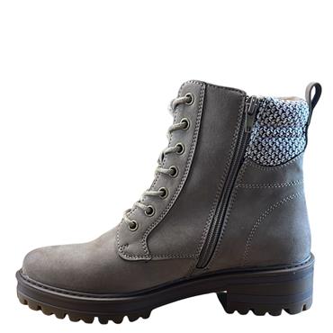 JET 7 WOMENS ZIP LACE ANKLE BOOT - TAUPE