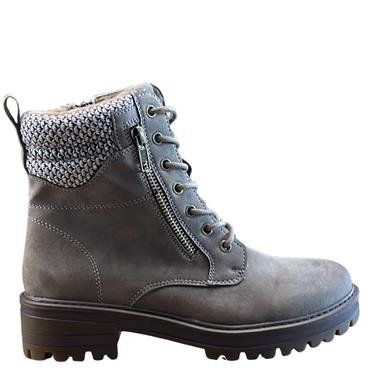 JET 7 WOMENS ZIP LACE ANKLE BOOT - TAUPE