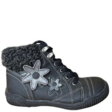 G2S FUR TRIM ANKLE BOOT - BLACK