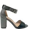 REDZ BLOCK HEEL ANKLE STRAP SDL - BLACK