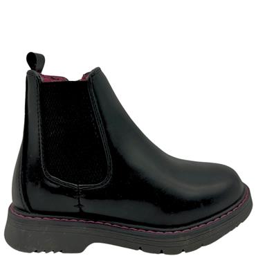 WILD TRIBE GIRLS GUSSET ZIP ANKLE BOOT - BLACK