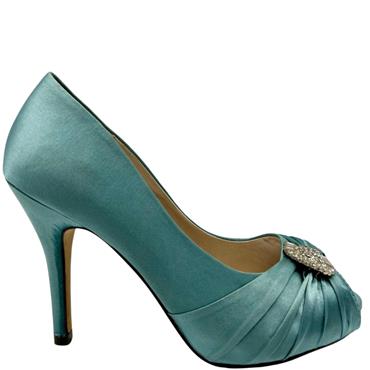 GLAMOUR PLATFORM DIAMANTE PEEP - BLUE LAKE