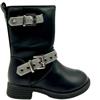 GIOSEPPO GIRLS 2 STRAP BOOT - BLACK