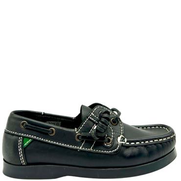 SUSST GIRLS TIE DECK SHOE - BLACK