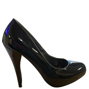 SUSST PLATFORM PEEPTOE COURT - BLACK PATENT