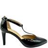 SUSST MED HEEL T STRAP COURT - BLACK PATENT