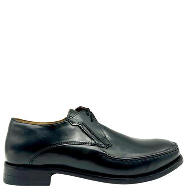 BYRON LEATHER TIE SHOE - BLACK