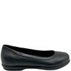 CROCS FLAT WORK SHOE - BLACK LEATHER
