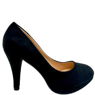 HUALUNAOTE WOMENS COURT SHOE - BLACK SUEDE