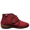 BEREVERE WOMENS VELCRO BOOT SLIPPER - BURGUNDY SUEDE