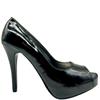 SUSST PEEPTOE PLATFORM COURT - BLACK PATENT