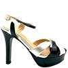 JACLIN P/FORM ANKLE STRAP SANDAL - BLACK SILVER