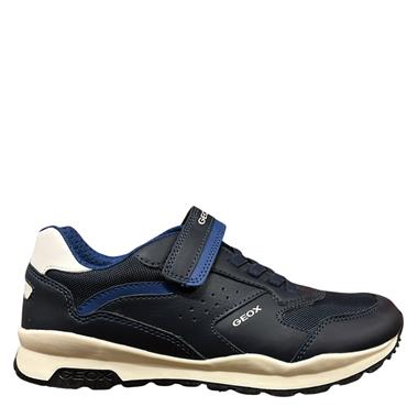 GEOX BOYS STRAP LACE TRAINER - NAVY