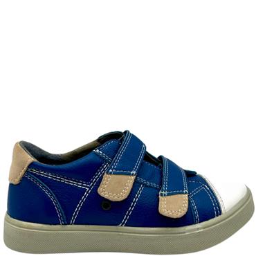 RICOSTA 2VEL STRAP SHOE - BLUE WHITE