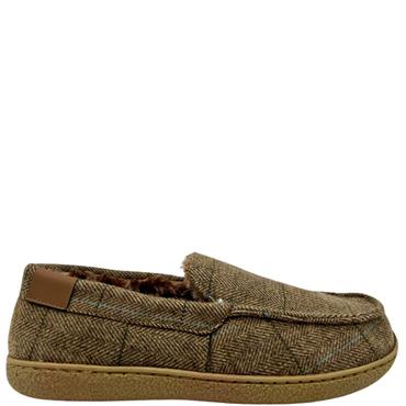 FLEXILBE MENS MOCC CLOSED IN SLIPPER - BROWN