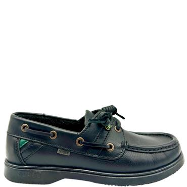 SUSST BLK SOLE DECK SHOE - BLACK